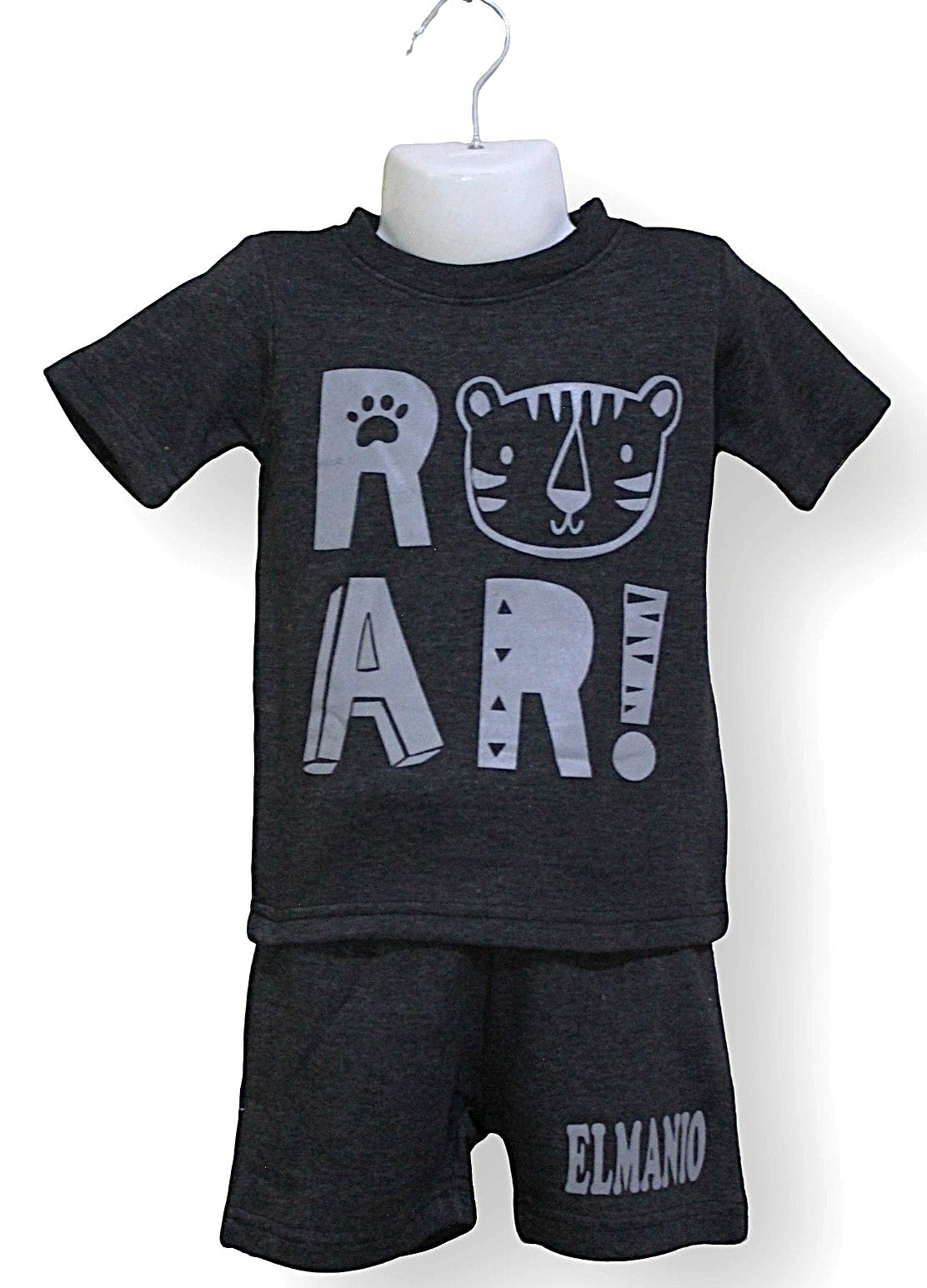 Kids 2pc Casual Co Ord Set, ROAR Print Comfy Summer Clothes - El Manio