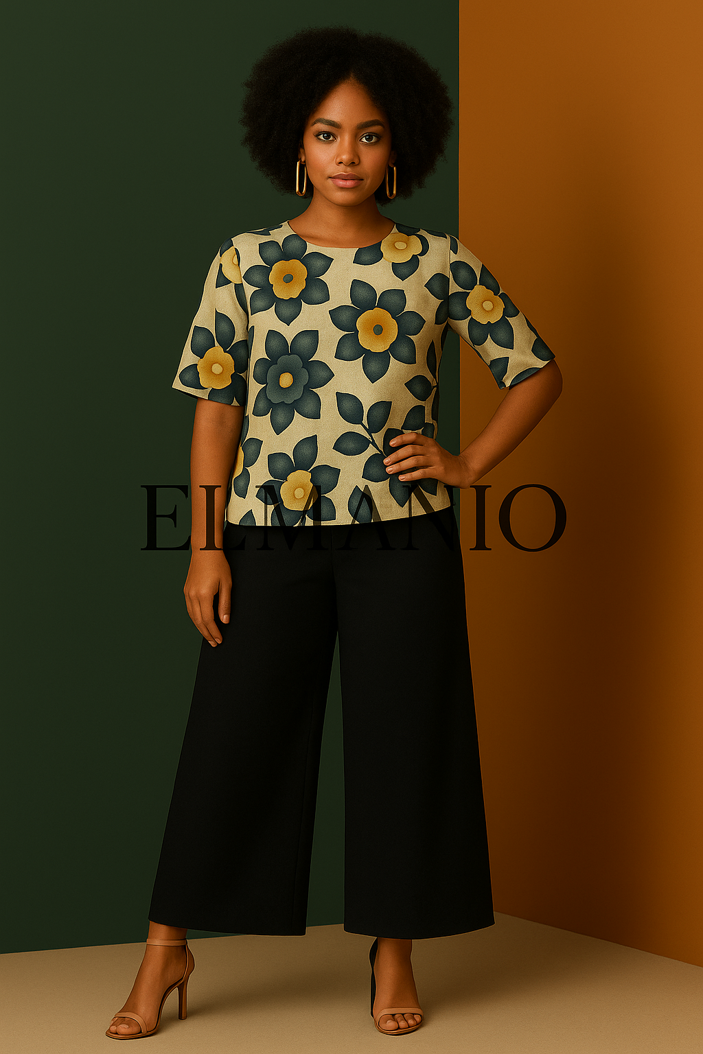 Chic floral linen top paired with comfy pants — your everyday style, elevated! - El Manio
