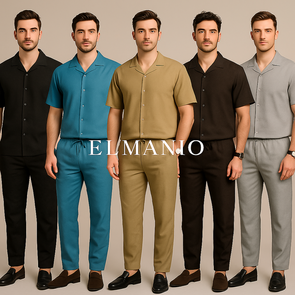 ELMANIO Cord Set Luxe Linen Texture for Men (FREE DELIVERY) - El Manio