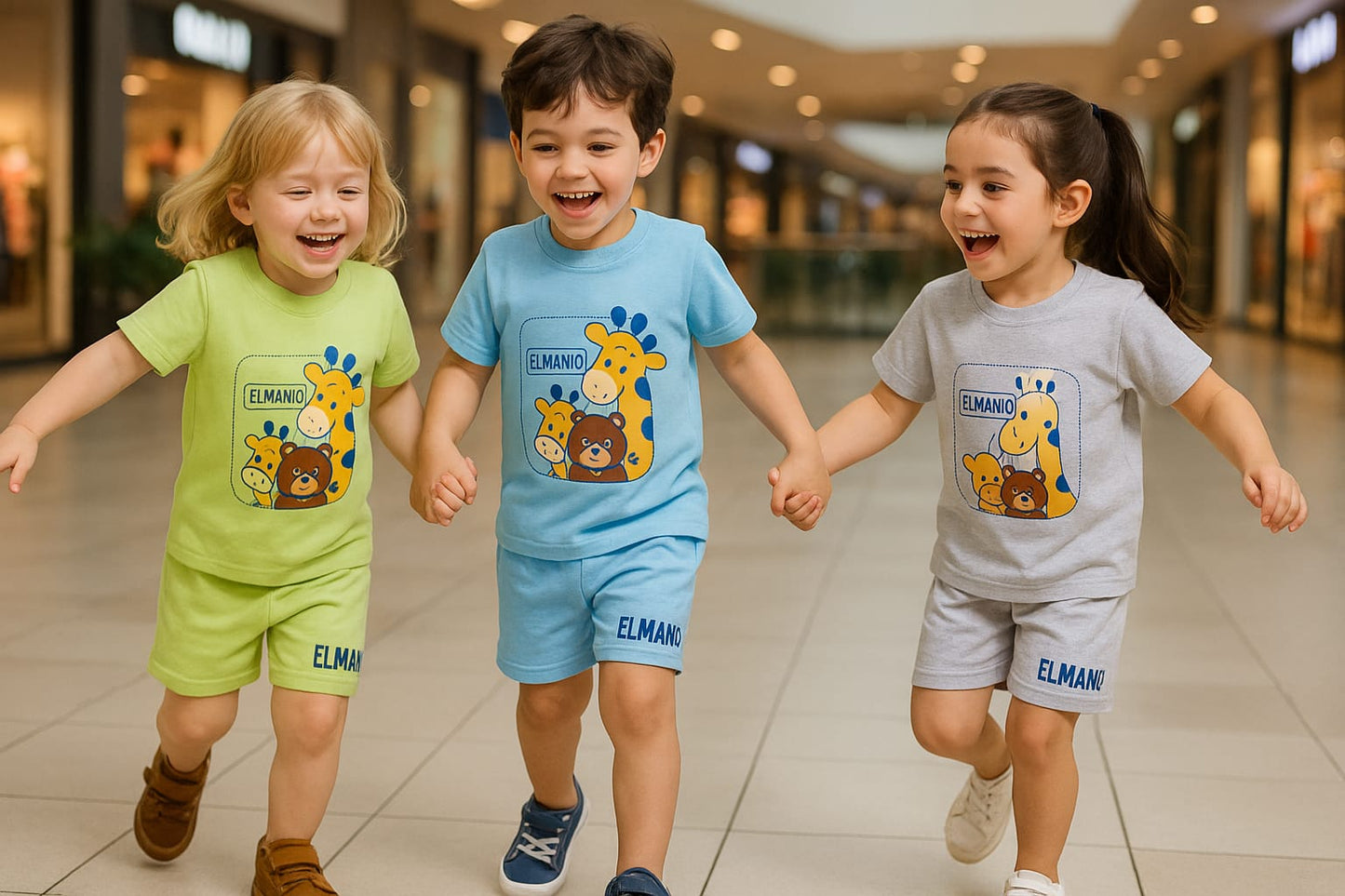 Kids Adorable Little Anime Pattern 2pc Casual Outfits - El Manio