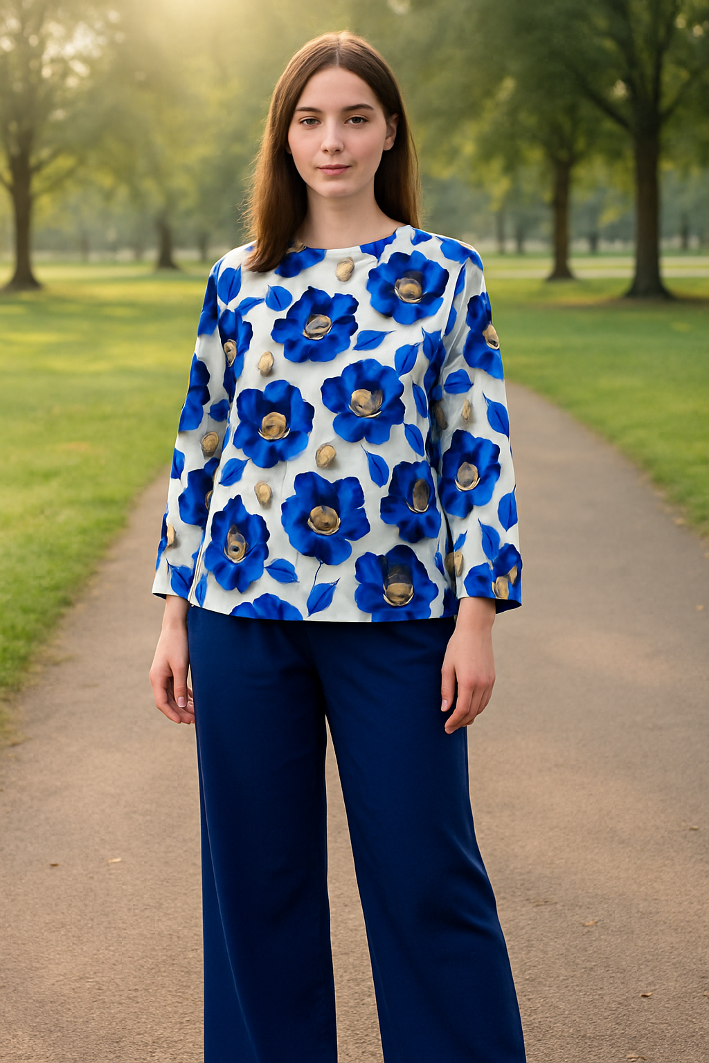 Chic floral linen top paired with comfy pants — your everyday style, elevated! - El Manio