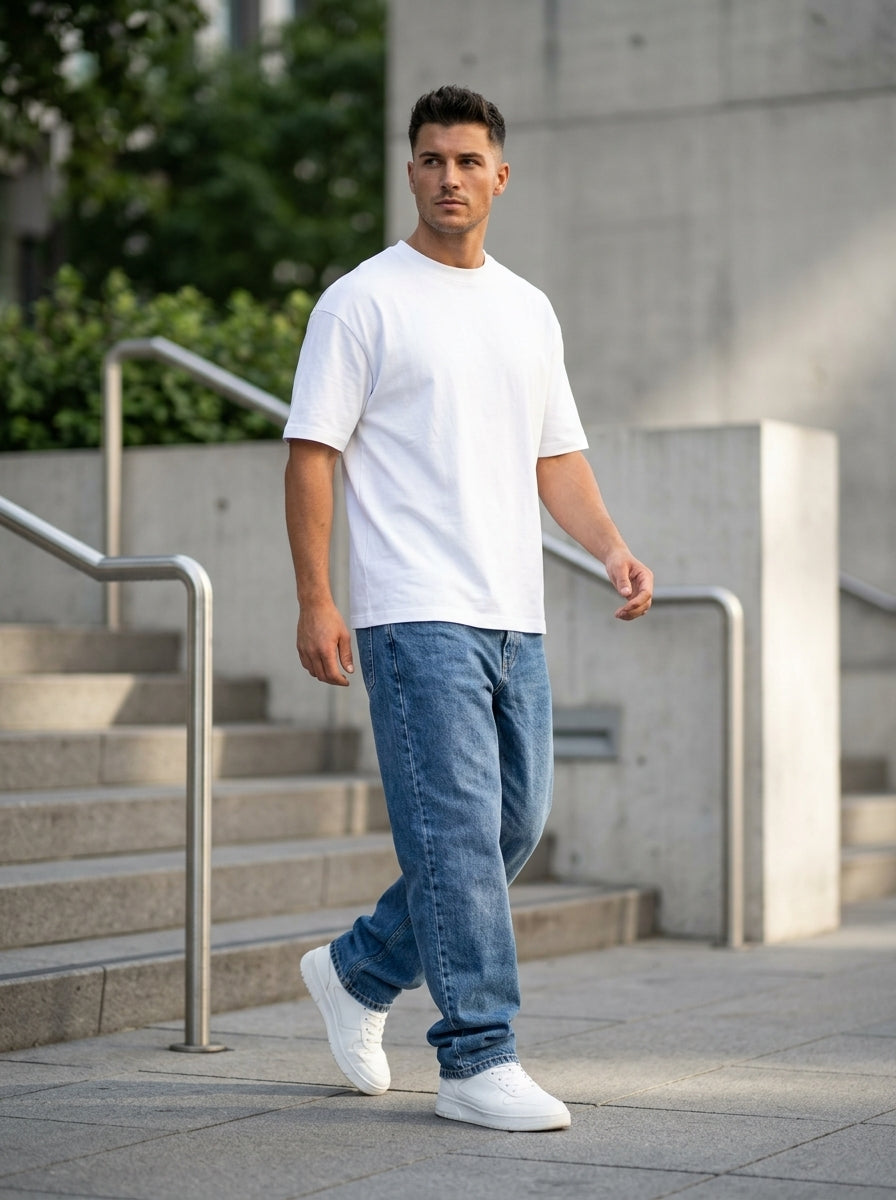 Buy Any 2 Pairs OF JEANS @ 169AED Premium Men's Heavyweight Denim Collection (Baggy & Straight Fits)