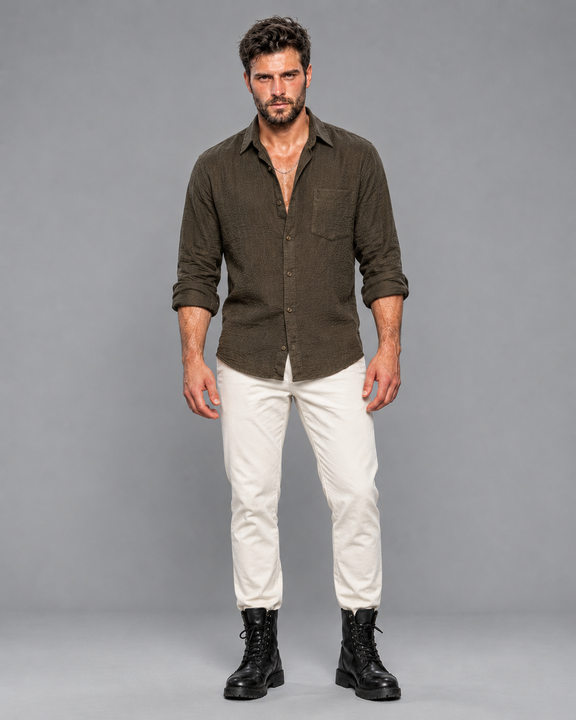 Men's Premium Satin Crinkle Shirts| EL MANIO