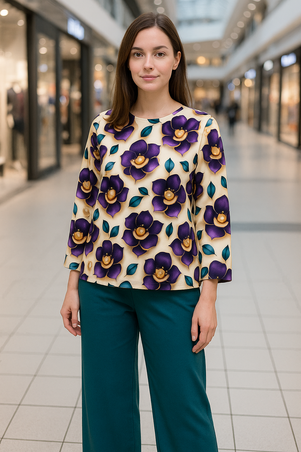 Chic floral linen top paired with comfy pants — your everyday style, elevated! - El Manio