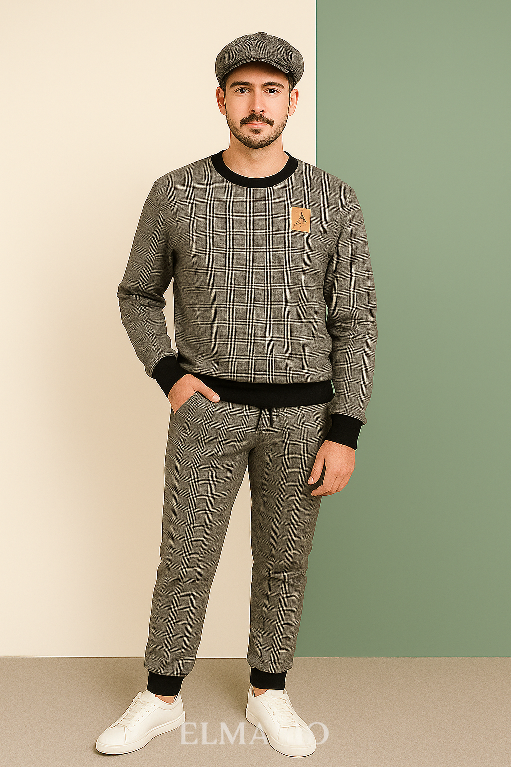 Men's Winter Set - Terry Fleece Cheeker pattern - El Manio