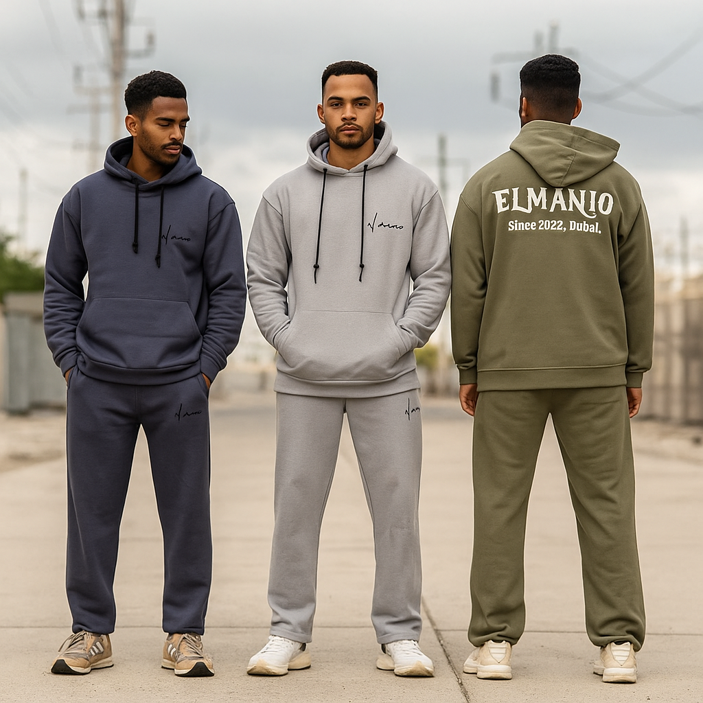 Men’s Terry 300GSM Drop Shoulder Hoodie Set - El Manio