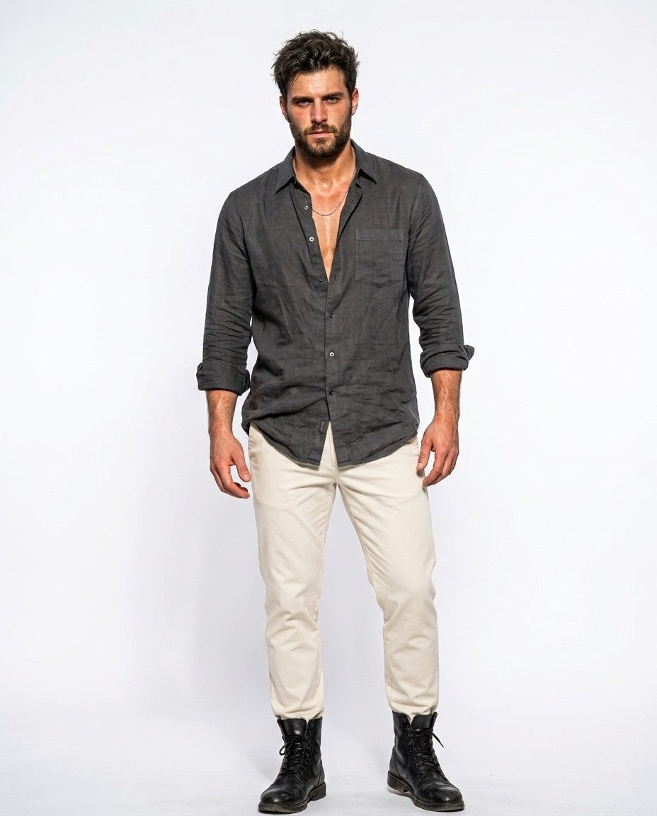 Men's Premium Satin Crinkle Shirts| EL MANIO
