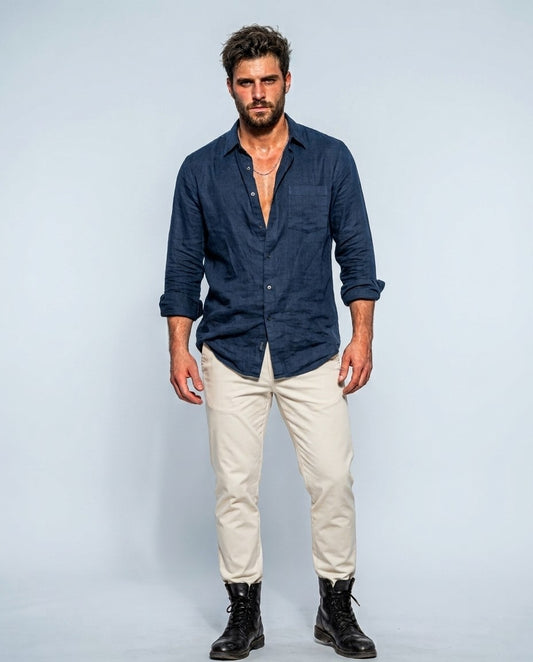 Men's Premium Satin Crinkle Shirts| EL MANIO
