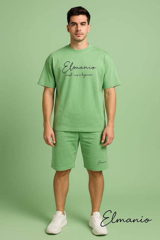 MEN SUMMER SHORTS PAIR IN TERRY FABRIC WITH THUNDER PRINT - El Manio