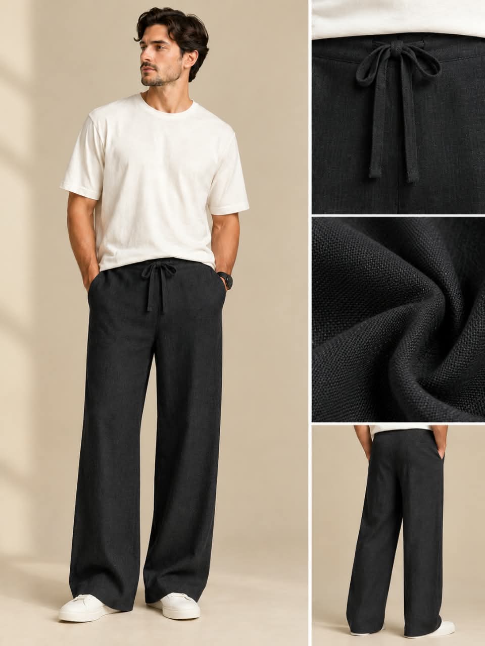 Premium Linen Baggy Trousers