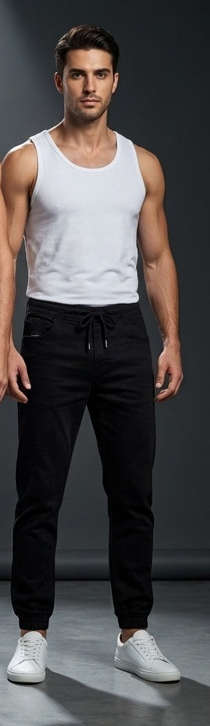 The Most Comfortable Denim Joggers You'll Ever Wear 🚀 Premium Stretch Denim | Sizes 30-36 | 3 Colors Available
