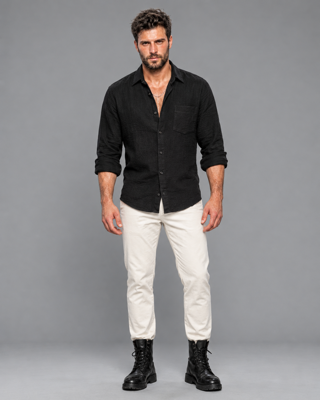 Men's Premium Satin Crinkle Shirts| EL MANIO