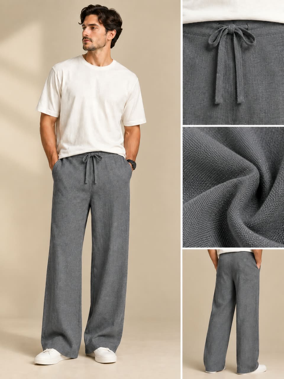 Premium Linen Baggy Trousers