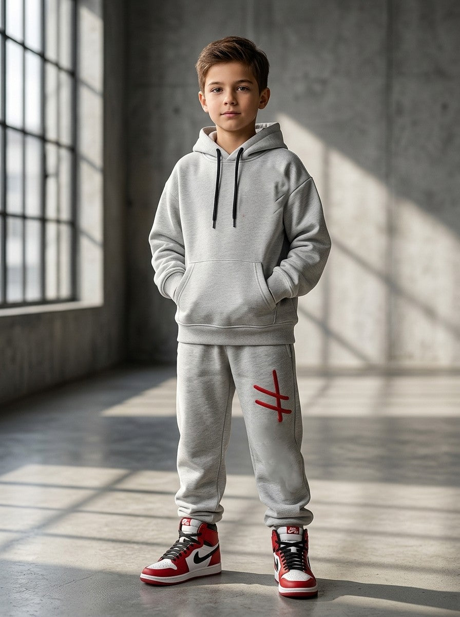 Premium Kids Heavyweight Terry Fleece Tracksuit H HOODIE SETS