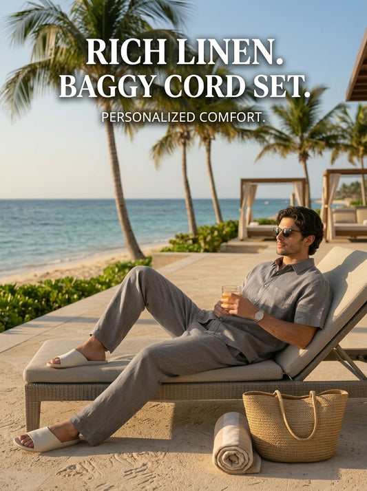 (BUY 2 FOR JUST 159AED) Men's Premium Linen Smart-Casual Co-Ord Set | EL MANIO