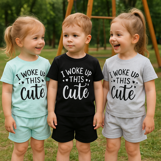 Fashionable Cute Pattern Daily Wear Kids 2pc Comfy Outfits - El Manio