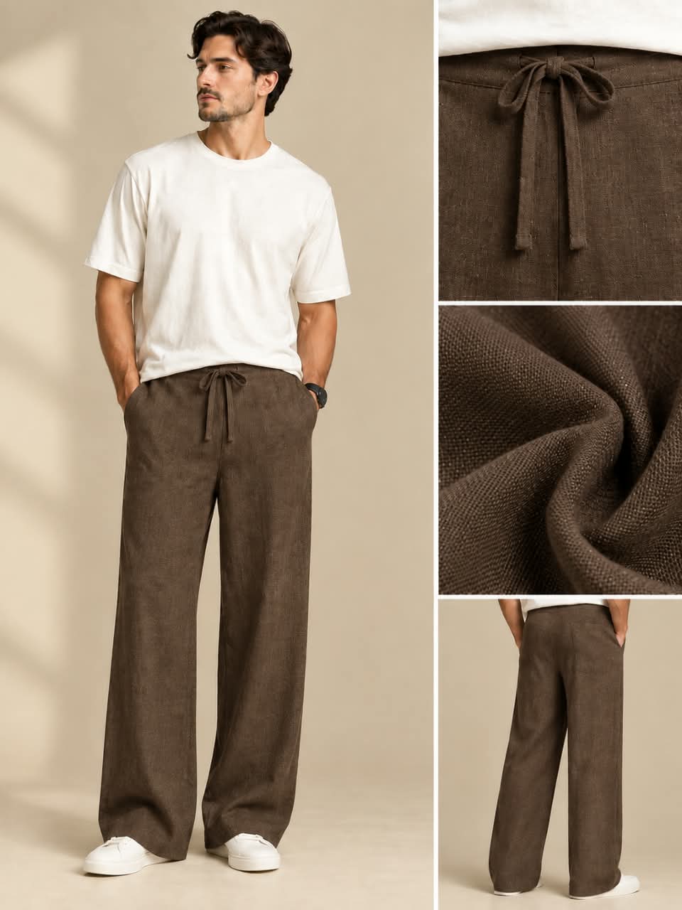 Premium Linen Baggy Trousers