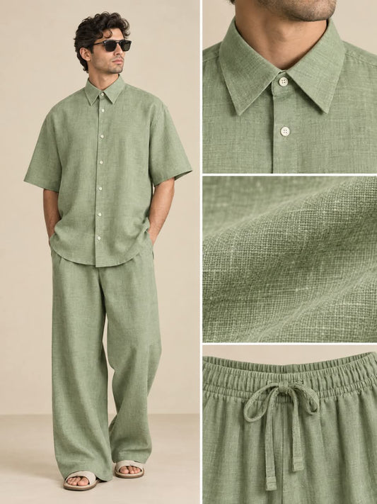 Men's Premium Linen Smart-Casual Co-Ord Set | EL MANIO