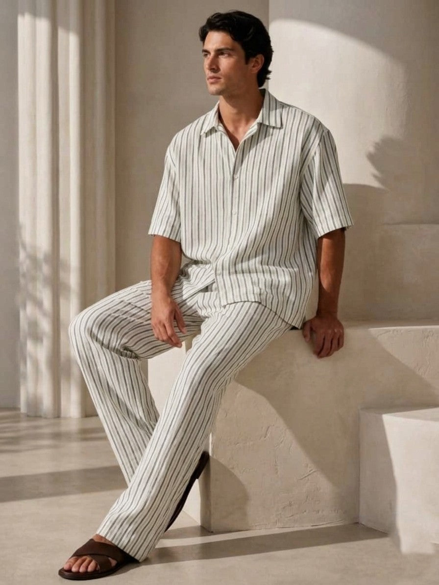 Men's Premium Linen Smart-Casual Co-Ord Set | EL MANIO