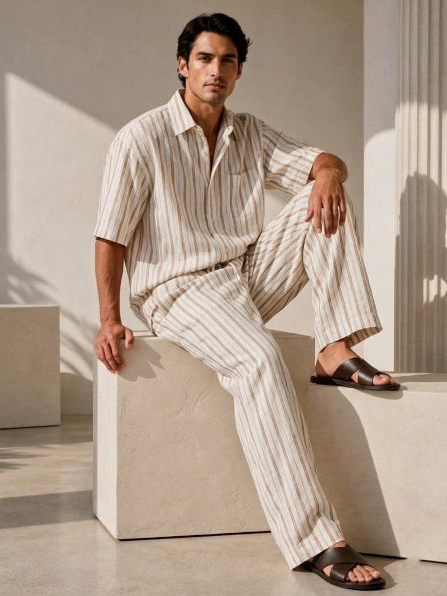 Men's Premium Linen Smart-Casual Co-Ord Set | EL MANIO